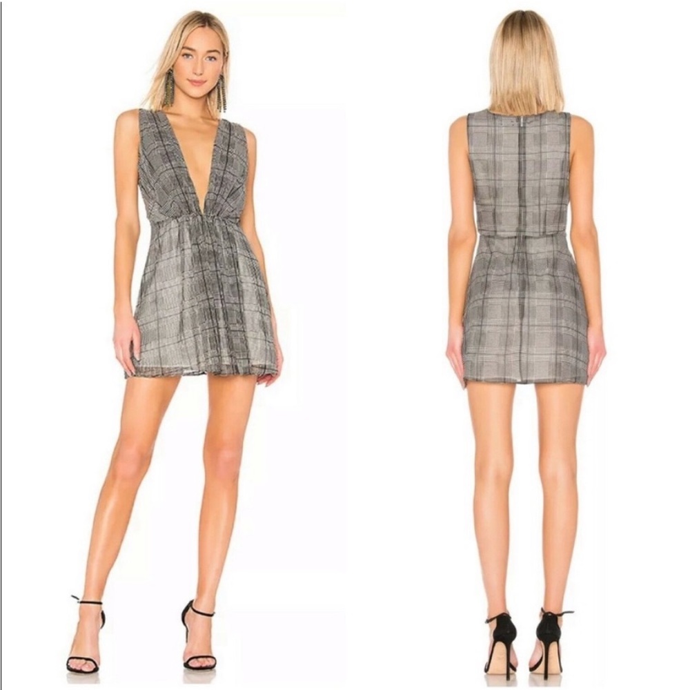 NBD x Revolve| Small| Jennifer plaid mini dress| NWT.